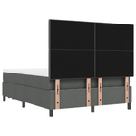 Casa si Gradina - Mobilier - Paturi si accesorii - Paturi - Pat cu arcuri cu saltea & banca gri inchis 140x190 cm tesatura - Infinity.ro