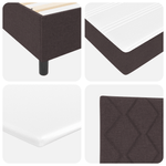 Casa si Gradina - Mobilier - Paturi si accesorii - Paturi - Pat cu arcuri cu saltea si bancuta Maro inchis 140x200 cm Tesatura - Infinity.ro