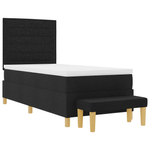 Casa si Gradina - Mobilier - Paturi si accesorii - Paturi - Pat cu somiera cu saltea & banchet negru 100x200 cm tesatura - Infinity.ro