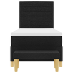Casa si Gradina - Mobilier - Paturi si accesorii - Paturi - Pat cu somiera cu saltea & banchet negru 100x200 cm tesatura - Infinity.ro