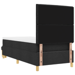Casa si Gradina - Mobilier - Paturi si accesorii - Paturi - Pat cu somiera cu saltea & banchet negru 100x200 cm tesatura - Infinity.ro