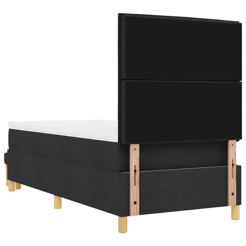 Casa si Gradina - Mobilier - Paturi si accesorii - Paturi - Pat cu somiera cu saltea & banchet negru 100x200 cm tesatura - Infinity.ro