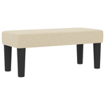 Casa si Gradina - Mobilier - Paturi si accesorii - Paturi - Pat cu arcuri cu saltea si banca crem 90x190 cm tesatura - Infinity.ro