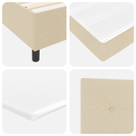 Casa si Gradina - Mobilier - Paturi si accesorii - Paturi - Pat cu arcuri cu saltea si banca crem 90x190 cm tesatura - Infinity.ro