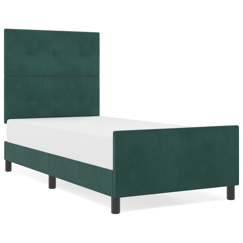 Casa si Gradina - Mobilier - Paturi si accesorii - Paturi - Cadru de pat, verde inchis, 90x190 cm, catifea - Infinity.ro
