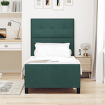 Casa si Gradina - Mobilier - Paturi si accesorii - Paturi - Cadru de pat, verde inchis, 90x190 cm, catifea - Infinity.ro