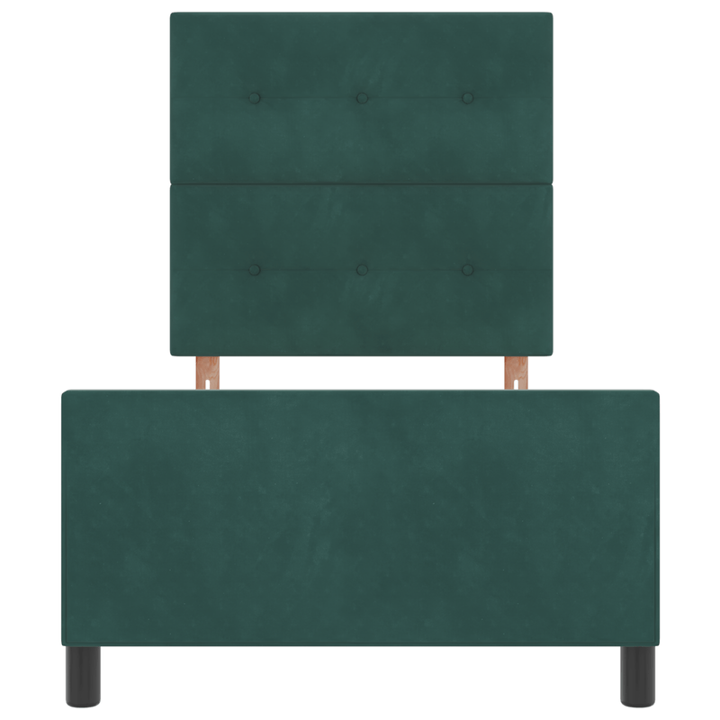Casa si Gradina - Mobilier - Paturi si accesorii - Paturi - Cadru de pat, verde inchis, 90x190 cm, catifea - Infinity.ro