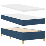 Casa si Gradina - Mobilier - Paturi si accesorii - Paturi - Pat cu arcuri cu saltea si banca albastra 100x200 cm tesatura - Infinity.ro