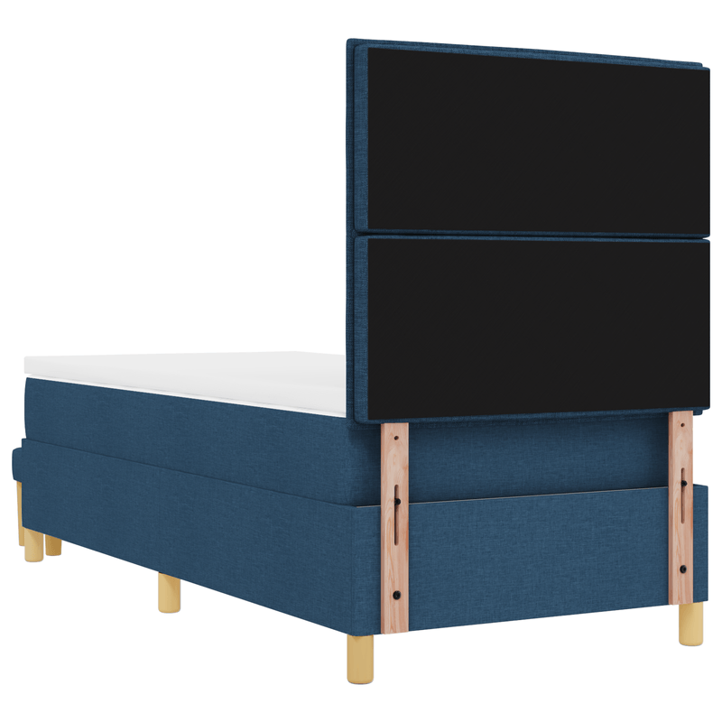 Casa si Gradina - Mobilier - Paturi si accesorii - Paturi - Pat cu arcuri cu saltea si banca albastra 100x200 cm tesatura - Infinity.ro