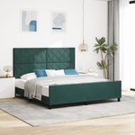 Casa si Gradina - Mobilier - Paturi si accesorii - Paturi - Cadru de pat, verde inchis, 180x200 cm, catifea - Infinity.ro