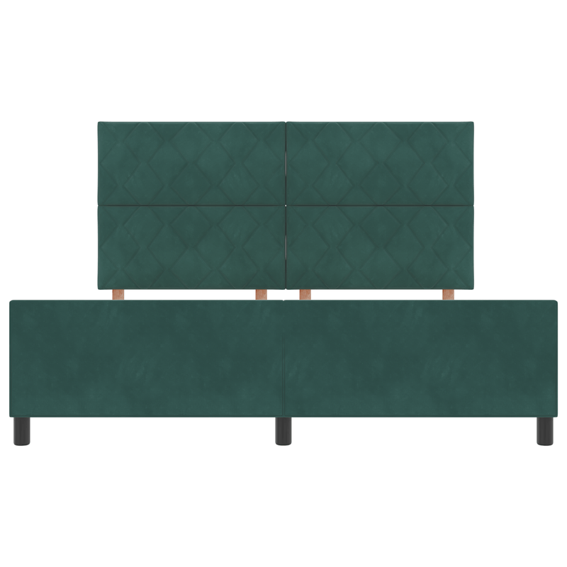 Casa si Gradina - Mobilier - Paturi si accesorii - Paturi - Cadru de pat, verde inchis, 180x200 cm, catifea - Infinity.ro