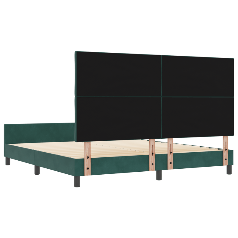 Casa si Gradina - Mobilier - Paturi si accesorii - Paturi - Cadru de pat, verde inchis, 180x200 cm, catifea - Infinity.ro