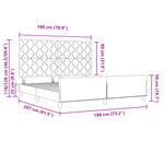 Casa si Gradina - Mobilier - Paturi si accesorii - Paturi - Cadru de pat, verde inchis, 180x200 cm, catifea - Infinity.ro