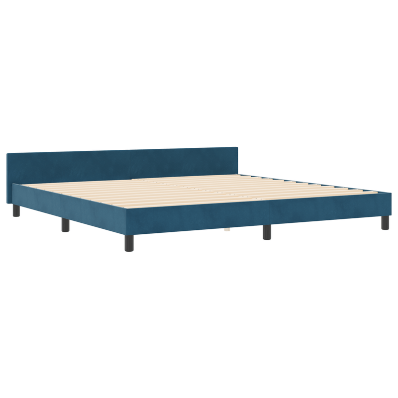 Casa si Gradina - Mobilier - Paturi si accesorii - Paturi - Cadru de pat, albastru inchis, 200x200 cm, catifea - Infinity.ro