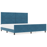 Casa si Gradina - Mobilier - Paturi si accesorii - Paturi - Cadru de pat, albastru inchis, 200x200 cm, catifea - Infinity.ro