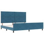 Casa si Gradina - Mobilier - Paturi si accesorii - Paturi - Cadru de pat, albastru inchis, 200x200 cm, catifea - Infinity.ro