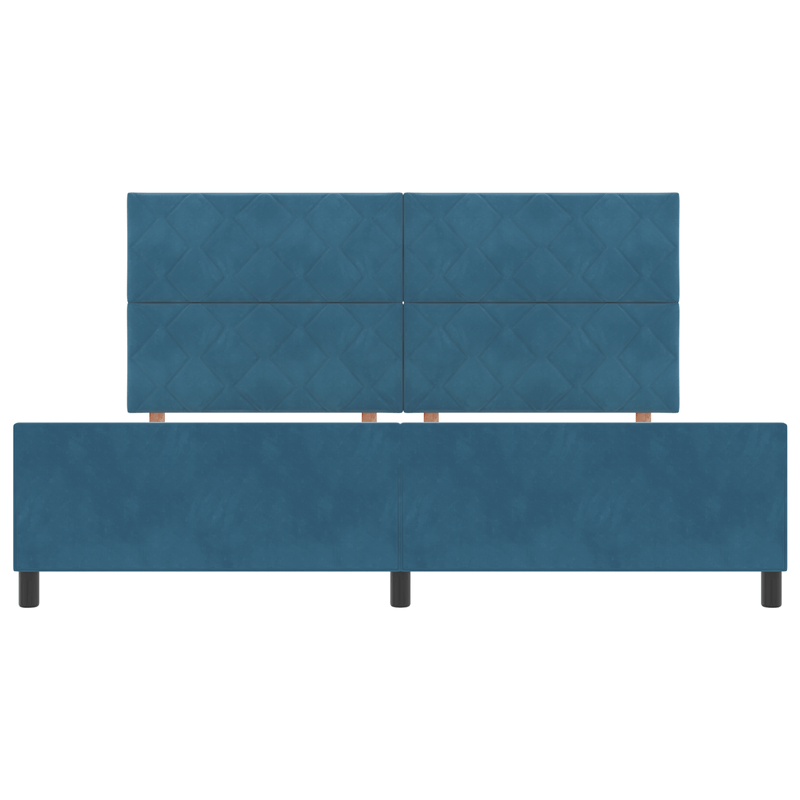 Casa si Gradina - Mobilier - Paturi si accesorii - Paturi - Cadru de pat, albastru inchis, 200x200 cm, catifea - Infinity.ro
