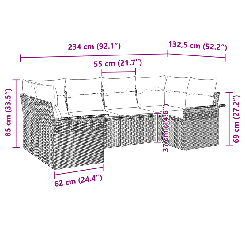 Casa si Gradina - Gradina si terasa - Mobilier exterior - Canapele si fotolii gradina - Set canapea gradina cu perne gri deschis din ratan - Infinity.ro