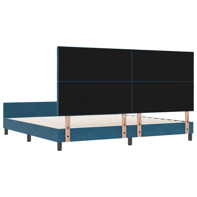 Casa si Gradina - Mobilier - Paturi si accesorii - Paturi - Cadru de pat, albastru inchis, 200x200 cm, catifea - Infinity.ro