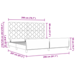 Casa si Gradina - Mobilier - Paturi si accesorii - Paturi - Cadru de pat, albastru inchis, 200x200 cm, catifea - Infinity.ro