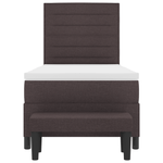 Casa si Gradina - Mobilier - Paturi si accesorii - Paturi - Pat cu arcuri cu saltea si banca maro inchis 90x200 cm tesatura - Infinity.ro