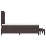 Casa si Gradina - Mobilier - Paturi si accesorii - Paturi - Pat cu arcuri cu saltea si banca maro inchis 90x200 cm tesatura - Infinity.ro