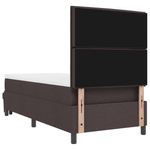 Casa si Gradina - Mobilier - Paturi si accesorii - Paturi - Pat cu arcuri cu saltea si banca maro inchis 90x200 cm tesatura - Infinity.ro