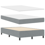 Casa si Gradina - Mobilier - Paturi si accesorii - Paturi - Pat cu tablie cu saltea gri 120x190 cm tesatura - Infinity.ro