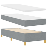 Casa si Gradina - Mobilier - Paturi si accesorii - Paturi - Pat cu spring si saltea gri deschis 80x200 cm tesatura - Infinity.ro