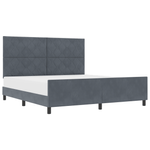 Casa si Gradina - Mobilier - Paturi si accesorii - Paturi - Cadru de pat, gri inchis, 180x200 cm, catifea - Infinity.ro