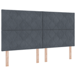 Casa si Gradina - Mobilier - Paturi si accesorii - Paturi - Cadru de pat, gri inchis, 180x200 cm, catifea - Infinity.ro