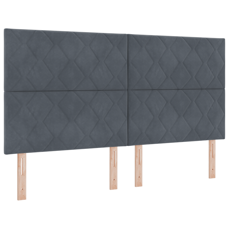 Casa si Gradina - Mobilier - Paturi si accesorii - Paturi - Cadru de pat, gri inchis, 180x200 cm, catifea - Infinity.ro