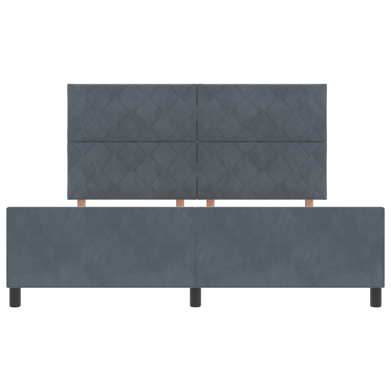 Casa si Gradina - Mobilier - Paturi si accesorii - Paturi - Cadru de pat, gri inchis, 180x200 cm, catifea - Infinity.ro