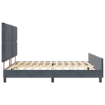 Casa si Gradina - Mobilier - Paturi si accesorii - Paturi - Cadru de pat, gri inchis, 180x200 cm, catifea - Infinity.ro