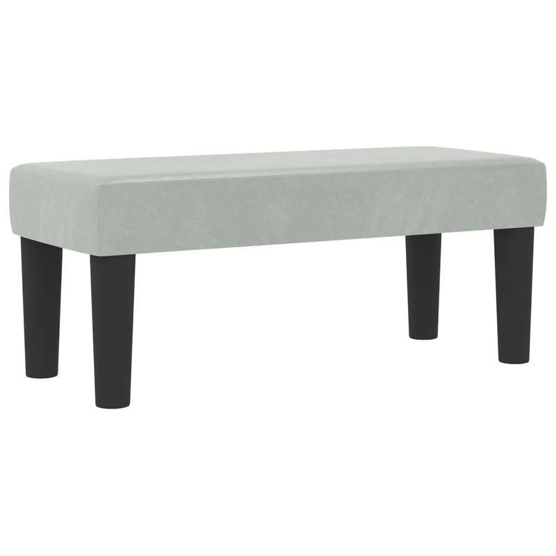 Casa si Gradina - Mobilier - Paturi si accesorii - Paturi - Pat cu Arcuri cu Saltea si Banca Gri Deschis 80x200 cm Catifea - Infinity.ro