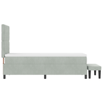 Casa si Gradina - Mobilier - Paturi si accesorii - Paturi - Pat cu Arcuri cu Saltea si Banca Gri Deschis 80x200 cm Catifea - Infinity.ro
