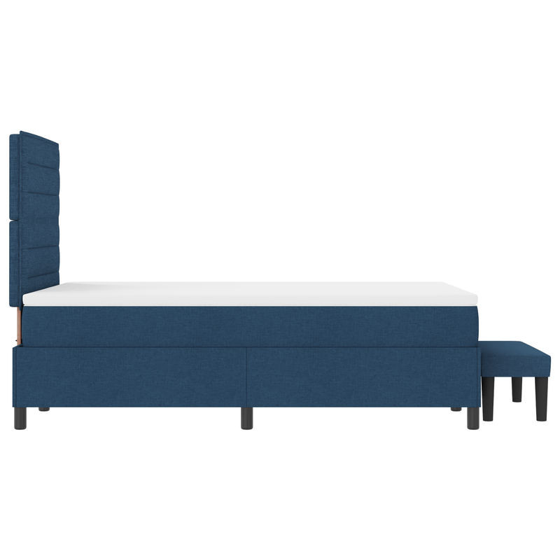 Casa si Gradina - Mobilier - Paturi si accesorii - Paturi - Pat cu arcuri si saltea albastra 120x200 cm din tesatura - Infinity.ro