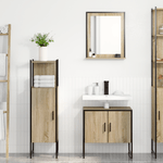 Casa si Gradina - Mobilier - Mobilier baie - Corpuri baie - Set de mobila baie  3 Piese Stejar Sonoma Lemn Prelucrat - Infinity.ro