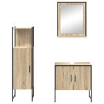 Casa si Gradina - Mobilier - Mobilier baie - Corpuri baie - Set de mobila baie  3 Piese Stejar Sonoma Lemn Prelucrat - Infinity.ro