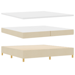 Casa si Gradina - Mobilier - Paturi si accesorii - Paturi - Pat cu saltea si bancuta Crem 200x200 cm Fabric - Infinity.ro