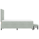Casa si Gradina - Mobilier - Paturi si accesorii - Paturi - Pat cu arcuri gri deschis cu saltea 120x190 cm din catifea - Infinity.ro