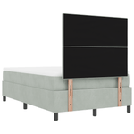 Casa si Gradina - Mobilier - Paturi si accesorii - Paturi - Pat cu arcuri gri deschis cu saltea 120x190 cm din catifea - Infinity.ro