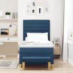 Casa si Gradina - Mobilier - Paturi si accesorii - Paturi - Pat cu arcuri cu saltea si banca albastru 80x200 cm tesatura - Infinity.ro