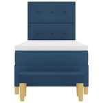 Casa si Gradina - Mobilier - Paturi si accesorii - Paturi - Pat cu arcuri cu Saltea si Banca Albastra 80x200 cm Tesatura - Infinity.ro