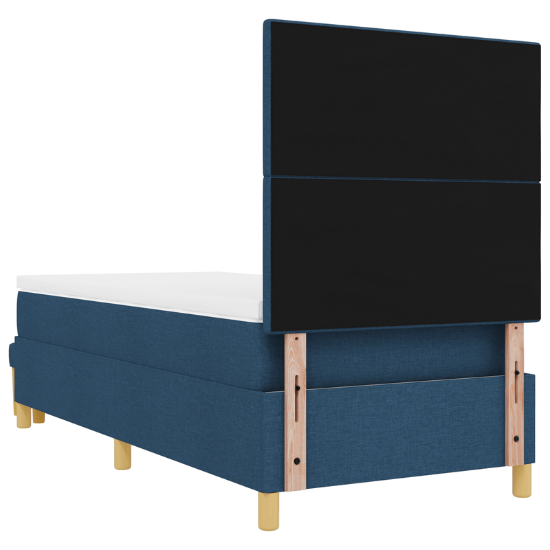 Casa si Gradina - Mobilier - Paturi si accesorii - Paturi - Pat cu arcuri cu Saltea si Banca Albastra 80x200 cm Tesatura - Infinity.ro