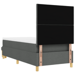 Casa si Gradina - Mobilier - Paturi si accesorii - Paturi - Pat cu arcuri cu saltea si banca gri inchis 90x190 cm tesatura - Infinity.ro