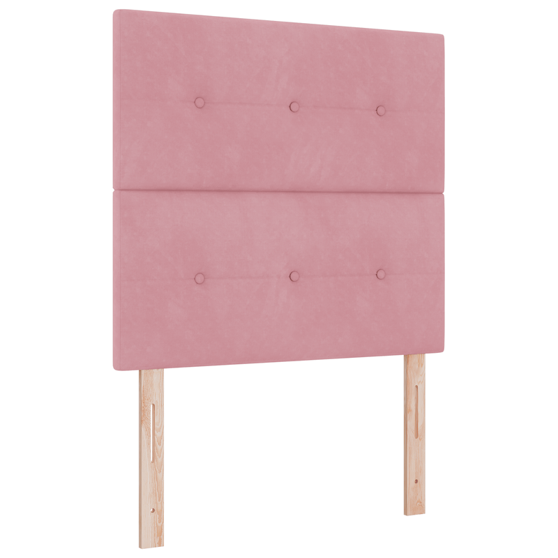 Casa si Gradina - Mobilier - Paturi si accesorii - Paturi - Pat cu Arc cu Saltea & Banca Roz 90x200 cm Catifea - Infinity.ro