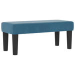 Casa si Gradina - Mobilier - Paturi si accesorii - Paturi - Pat cu arcuri cu saltea si banca Albastru inchis 90x200 cm Catifea - Infinity.ro