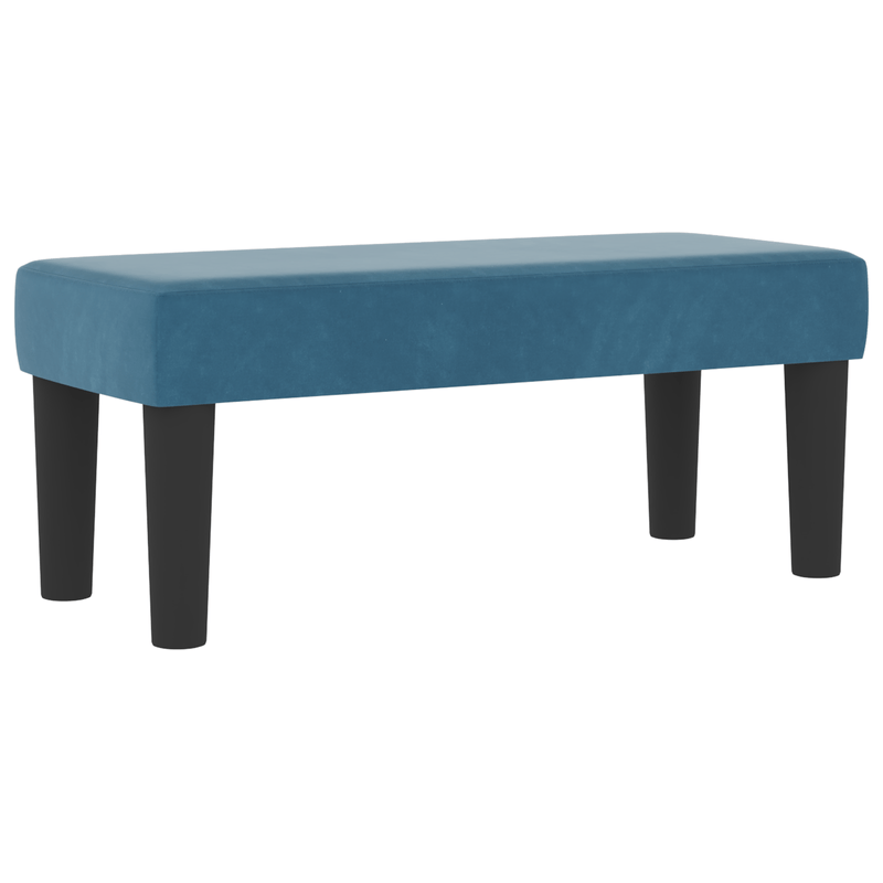 Casa si Gradina - Mobilier - Paturi si accesorii - Paturi - Pat cu arcuri cu saltea si banca Albastru inchis 90x200 cm Catifea - Infinity.ro