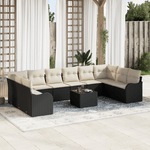 Casa si Gradina - Gradina si terasa - Mobilier exterior - Canapele si fotolii gradina - Set de canapea pentru gradina 10 piese cu perne Brown Rattan Polimeric - Infinity.ro
